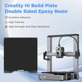 Creality Hi Epoxy Resin Build Plate, 280×265mm 3D Printer Bed Platform, Double-Sided Spring Steel, Flexible Wear Resistant Print Platform, Easy Model Removal for Creality Hi Combo 3D Printers