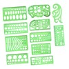 KICHOUSE 11pcs Flexible Ruler Circle Stencils for Drawing Geometric Stencils