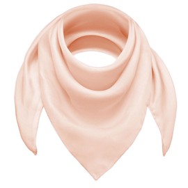 Basic Sense Square Chiffon Scarf Retro Lightweight Neck Scarves Bandana for Women, Nude Peach