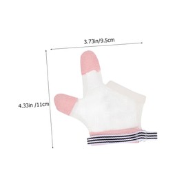 FRCOLOR 1 Pair Professional Thumb Protector Mitts Finger Cover Gloves for Emotional Relief Comfortable Breathable Design Easy to Clean Pink