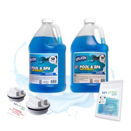 My Garden Pool Splash Pool & Spa Antifreeze 7 in 1 Test Strips and 1.5" Threaded Pool Spa Return Line Winterizing Plug & Pool Filter Drain Plug - Ultimate Pool and Spa Winterizing ! - 2 Pack