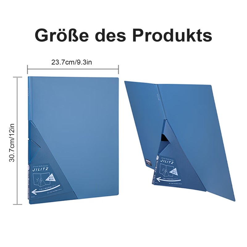 Self-Standing A4 Folder Organiser, 10 Inner Pockets, Standing Folder, A4