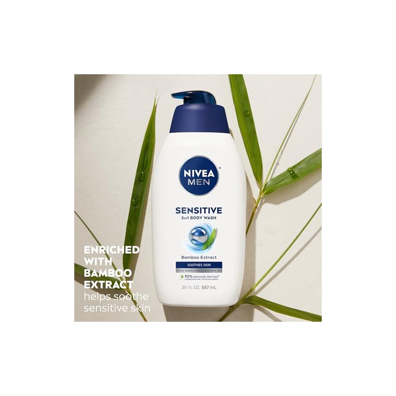 Nivea Men Sensitive Body Wash for Sensitive Skin with Bamboo