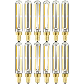 Leools E12 LED Bulb Dimmable 6W Equal T6 B11 Candelabra Bulb 60 watt for Chandeliers,Ceiling Fan,Pendant,Wall sconces 3000k Soft White AC120V 600LM e12 Light Bulb 12Pack