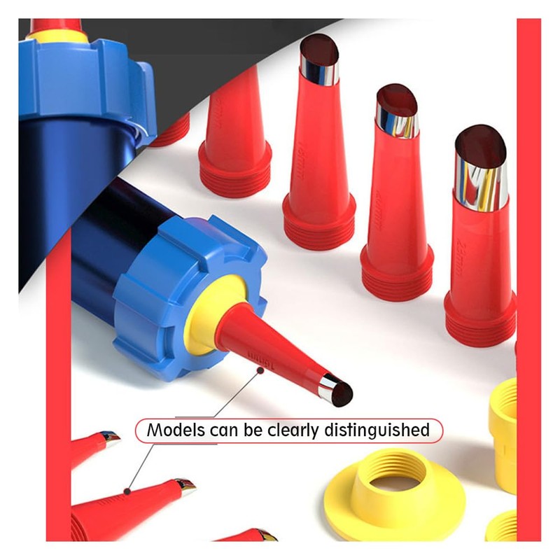 24pcs Universal Integrated Rubber Nozzle Tool Kit, Stainless Steel Caulking