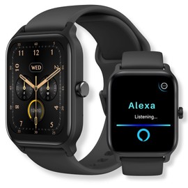 Reloj Inteligente Unisex, Smartwatch Mujer, Smartwatch IP68 Alexa Integrado, Compatible Android iOS, Responde Llamadas, Frecuencia Cardiaca, Monitor  