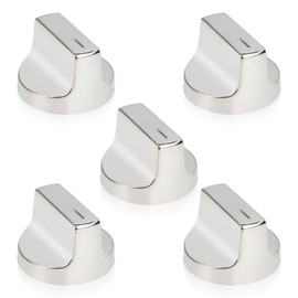 Range Knobs Replace W11366438 Compatible with Whirlpool Gas Stove Control Stainless Steel Knobs WCG55US0HS00, WCG55US0HS05, WCG55US6HS00, WCG55US6HS05, WCG77US0HS00, WCG77US0HS05 5PCS
