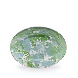 Golden Rabbit Enamelware - 12 x 16 inch Oval Platter (Modern Monet)