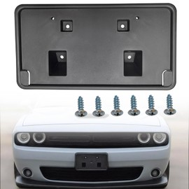 KYYET Front Bumper License Plate Frame Bracket Tag Holder Fits for 2015 2016 2017 2018 2019 2020 2021 2022 Dodge Challenger Replace CH1068146 68175091AA