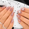 Sethexy Long Square Pink Nails Press Cat's Eye Colour Gradient