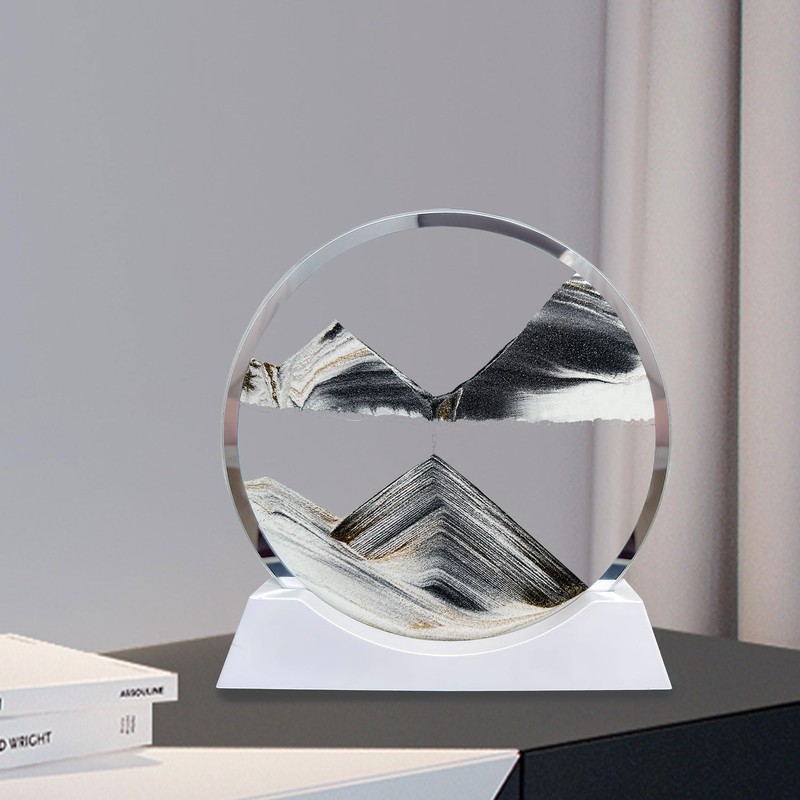 Aoderun 7" Moving Sand Art Liquid Motion with Light 3