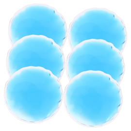 Minkissy 6pcs Reusable Gel Cooling Eye Pads and Eye Masks for Hot Cold Therapy for Travel Relieving Fatigue and Swelling Elastic Gel for Comfort Round Pvc Design