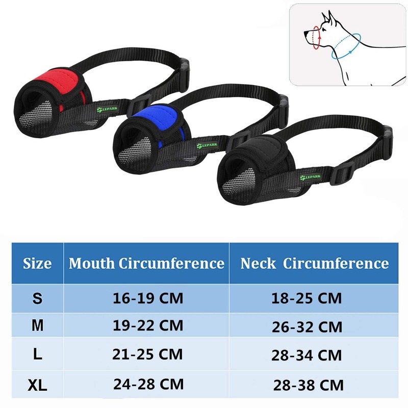 ILEPARK Soft Dog Muzzle, Muzzles with Breathable Beehive Adjustable Fit