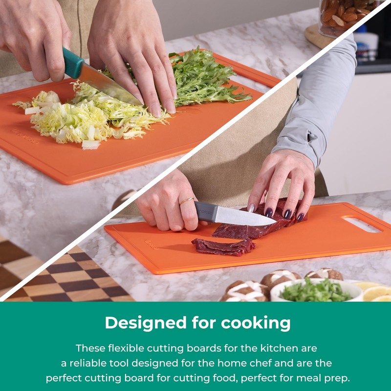 Linoroso Flexible Kitchen Cutting Board - Made from BPA Free
