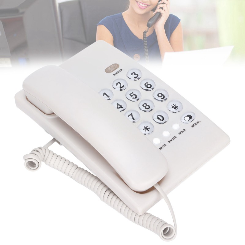 KXT504 Desktop Corded Telephone Multifunctional Large Button Landline Phone for
