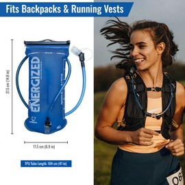 LYNXFIT Hydration Bladder 2L with Magnetic Tube Clip – BPA-Free, Odorless Water Bladder with Food-Grade TPU & Premium TPU Tube, Leakproof Hydration Pack Reservoir for Hiking, Running, Cycling, Camping