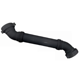 Highcraft Plastic Offset Trap 1-1/2" Black Trap for Kitchen Sink and Bathroom Sink Tubular Drain Applications, Includes Nuts and Rubber Washers