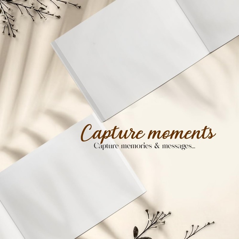 Plantvibes Wedding Guest Book - 120 Thick Pages that Prevent