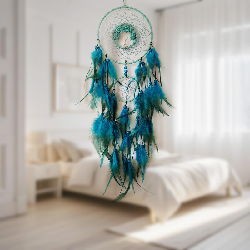 Donko Blue Dream Catcher with Tree of Life