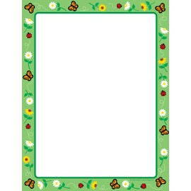 Designer Paper - Spring - 50 Sheet Pkg. Great for Spring Flyers, Writing School Letters, Motivation, Invitations, Flyers or Office Notes, Invitations & Printing Supplies