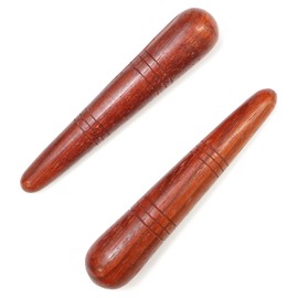 TOB-002 Pressure Point Massage, B Type (Thick), Set of 2, Wooden, Foot, Neck, Shoulder, Waist, Legs, Acupressure, Relieves Stiffness, Glittery Puffy Round