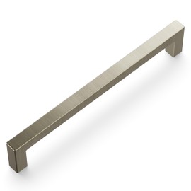 Hickory Hardware Solid Core Kitchen Cabinet Pulls, Luxury Cabinet Handles, Hardware for Doors & Dresser Drawers, 6-5/16 Inch (160mm) Hole Center, Stainless Steel, Skylight Collection(Pack of 1)
