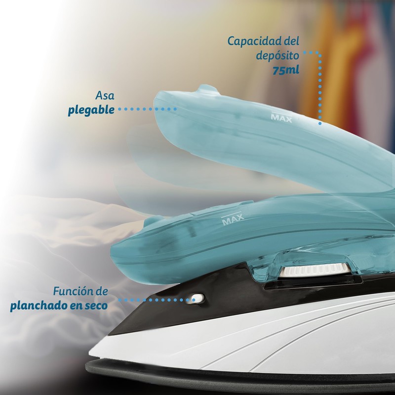 Grunkel 8426156015668 Travel Iron, Steel and Plastic, Multi-Coloured