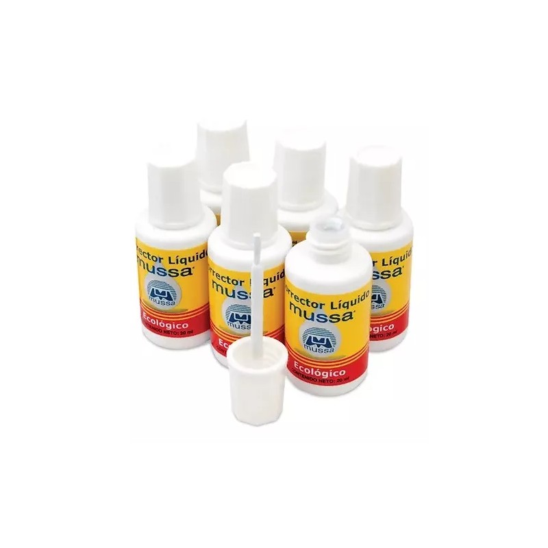 Mussa Corrector Liquido Mussa De 20ml Paquete De 8 Piezas