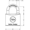 YALE Y1100060080X Y110 Series Lock Brass MM 60, Silver