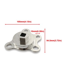 LVOUP Silver Crankshaft Turning Tool Engine Rotation Adapter Tool