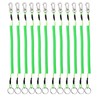 12PCS Fishing Lanyard Spiral Keyring Heavy Duty Retractable Coiled Tether