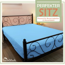 NatureMark 2 Pack Microfibre Fitted Sheet, Double Pack in Many Sizes and Colours Brand Quality Oeko-Tex Standard 100