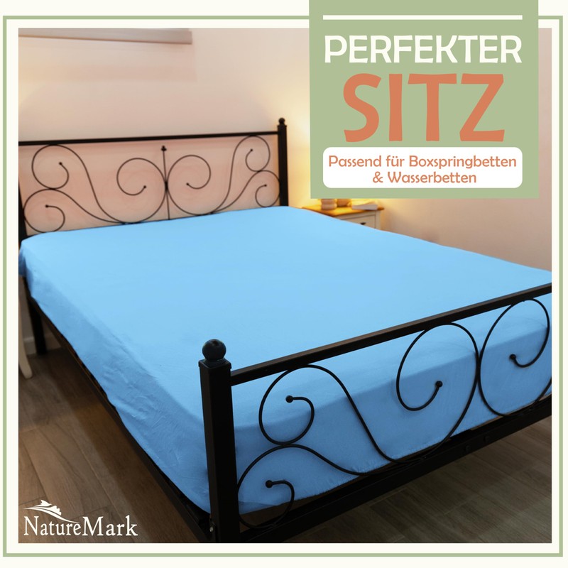 NatureMark 2 Pack Microfibre Fitted Sheet, Double Pack in Many