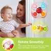 ALASOU 3PCS Pop Suction Cup Spinner Toys for 1 Year