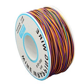 Insulation Test Tinned Copper Solid Cable, P/N B-30-1000 Electronic 250M 30AWG Test Cable for Laptop Motherboard Electronic Test, 11 Colours