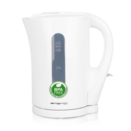 Emerio Wasserkocher BASIC | Kunststoff BPA frei | 1.7L Volumen mit beleuchtetem Ein-/Aus-Schalter | kabellos | Auto Off | Überhitzungsschutz | herausnehmbarer Kalkfilter | 2200 Watt | WK-123483.1