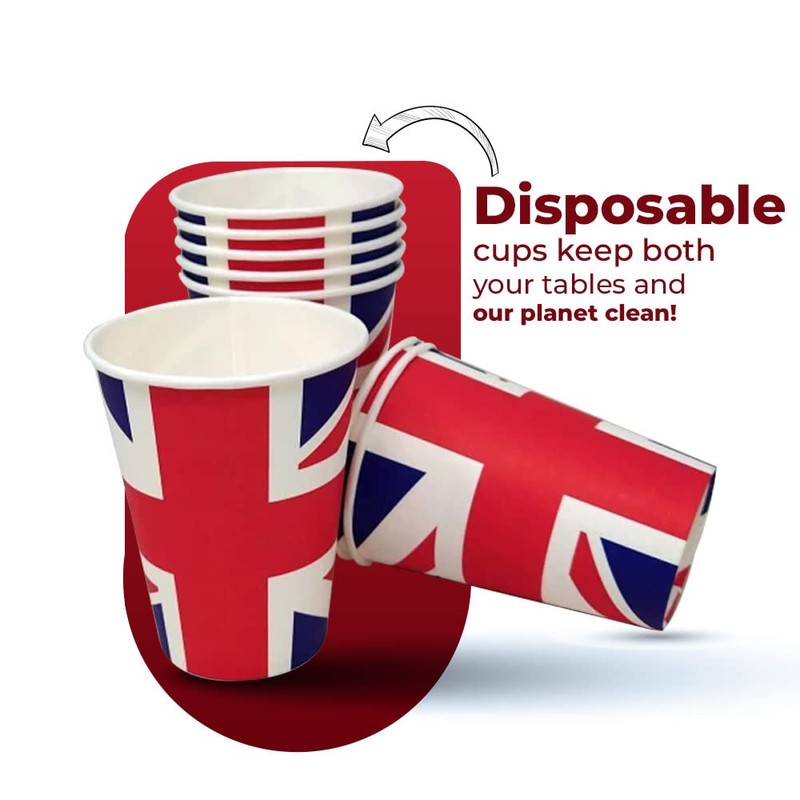 ZOPPER / 6 x Union Jack Party Paper Cup |