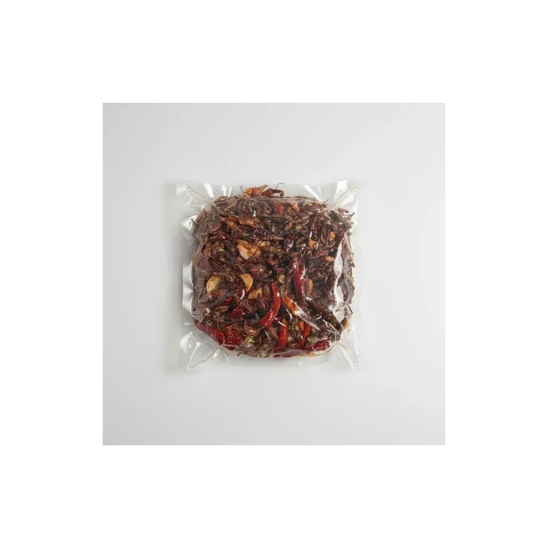 100 G Chapulines Ajo Y Chile Oaxaqueños Grandes Al Vacio