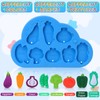 Baby Bath Toys, 100% Silcone Mold Free Vegetable Bath Toys,