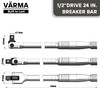 VÄRMA 1/2” Drive 24-Inch Breaker Bar with 180° Pivot Flex