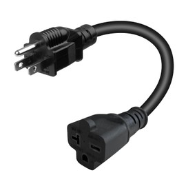 Morec NEMA 14-50 Splitter 50A 4 Prong Adapter NEMA 14-50P to (2) 14-50R Female Receptacle, 110V-240V Y Splitter for RV EV