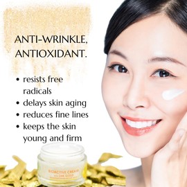 green idea - Gold Cream with 24K Gold - Anti Wrinkle Cream for Mature Skin - Anti-Ageing Moisturising Cream - Face Cream - Pure Gold Particles - 50ml