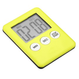 PATIKIL Countdown Timer, Countup Timer, Kitchen Timer with Magnetic, Large LCD Display, Loud Voice, Minutes, Seconds for Kitchen, Games, Yellow