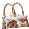 iplusmile 1Pc Woven Flower Basket Rattan Decorative Storage Container with