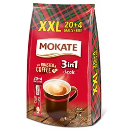 Mokate Classic Roasted Coffee 3 in1 (24 Sticks) - Just Add Water - Indulgent Blend Of Coffee + Creamer + Sweetner - 408 g