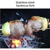 2-Pack Universal 304 Stainless Steel BBQ Meat Fork, Round Spit