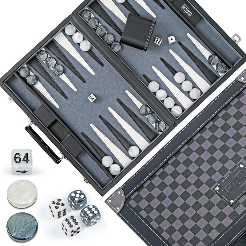 VOVOTUZZI Backgammon Sets for Adults, 15 Inches Backgammon Board Games