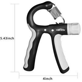 Fantecia Hand Grip Strengthener for Kids and Youth, Adjustable Resistance Hand Gripper 11-45Lbs, Hand Grips for Strength Training, Stress Relief Grip (Black-2 Pack)