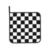 Lukbfall Black White Checkered Print Oven Mitts and Pot Holders