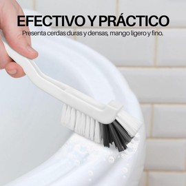 VERALY.MX 5 Piezas - Set Cepillos Esquinero Limpieza Multifuncional Punta Cuerveada Cerdas Duras Alta Calidad y Fibras Aluminio Delgado Elimina Grasa Limpia Trastes Kit Limpieza Hogar